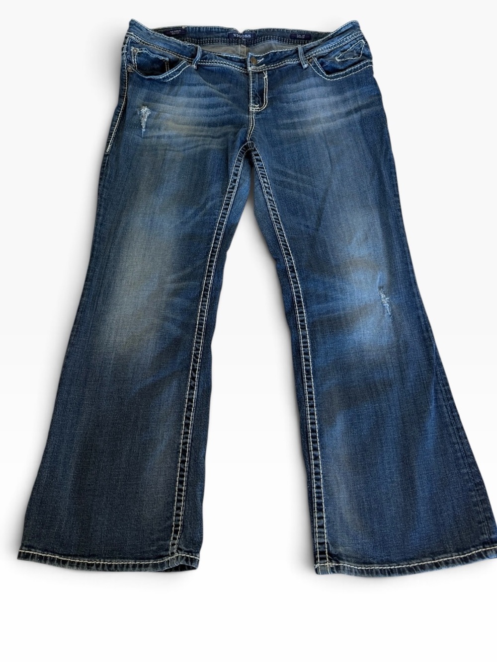 Vigoss Dublin Bootcut Jeans | Plus Size 24 | Distressed Denim